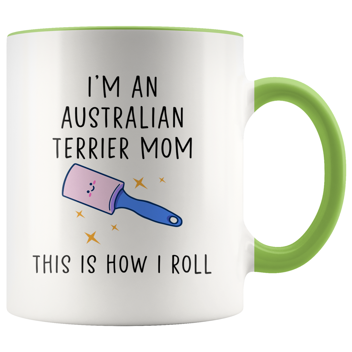 Australian Terrier Mom Gifts, Coffee Mug, Two Tone Accent Cup, Birthday Gift for Men and Women