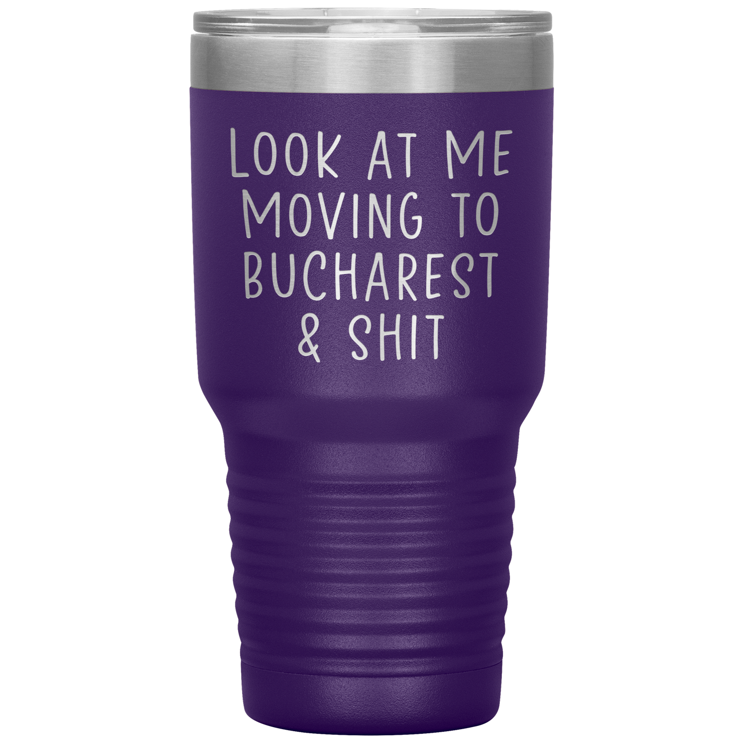 Moving to Bucharest Romania Tumbler, Funny Travel Coffee Mug, Birthday Gifts for Men and Women