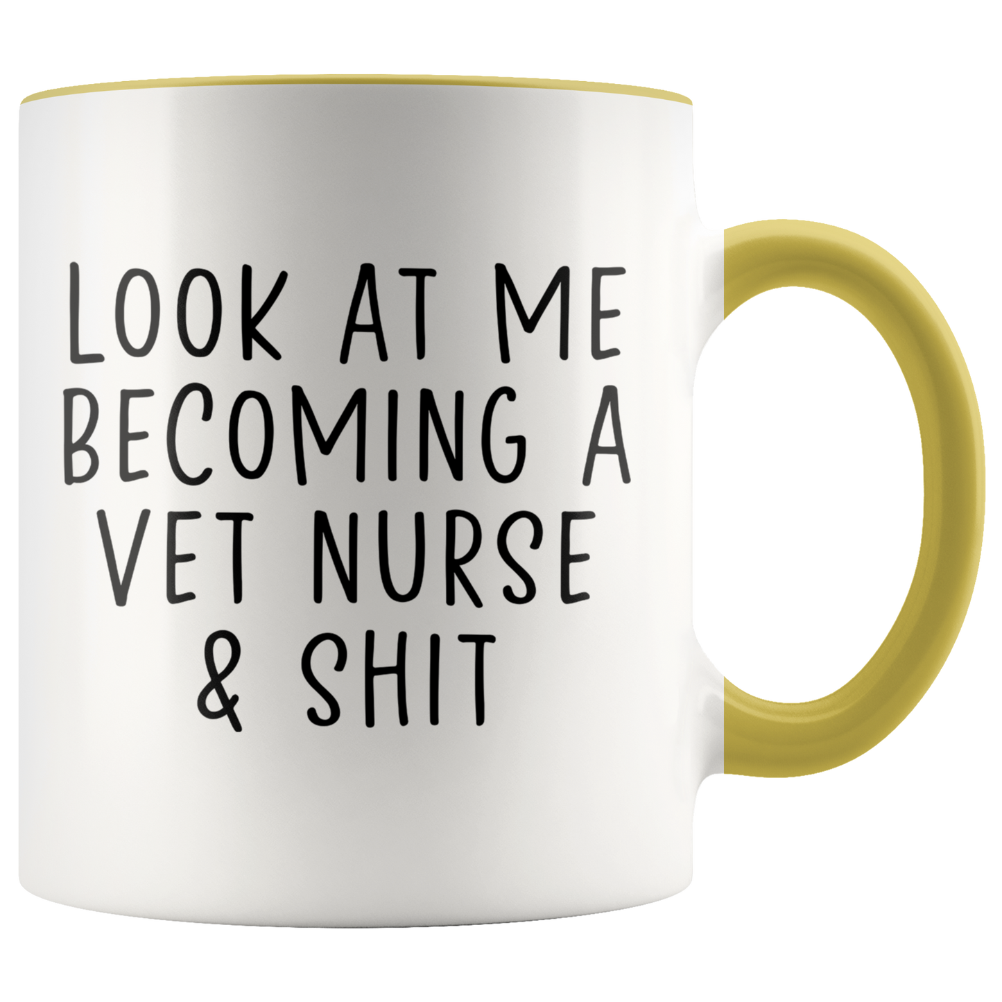 Vet Nurse Gifts, Veterinary Nursing Coffee Mug, Veterinarian Nurse Two Tone Accent Cup, Birthday Gift for Men and Women