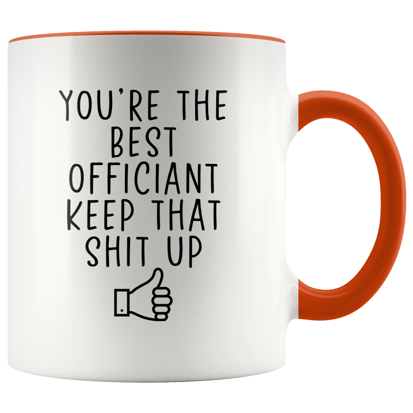 Officiant Gifts, Coffee Mug, Two Tone Accent Cup, Birthday Gift for Men and Women