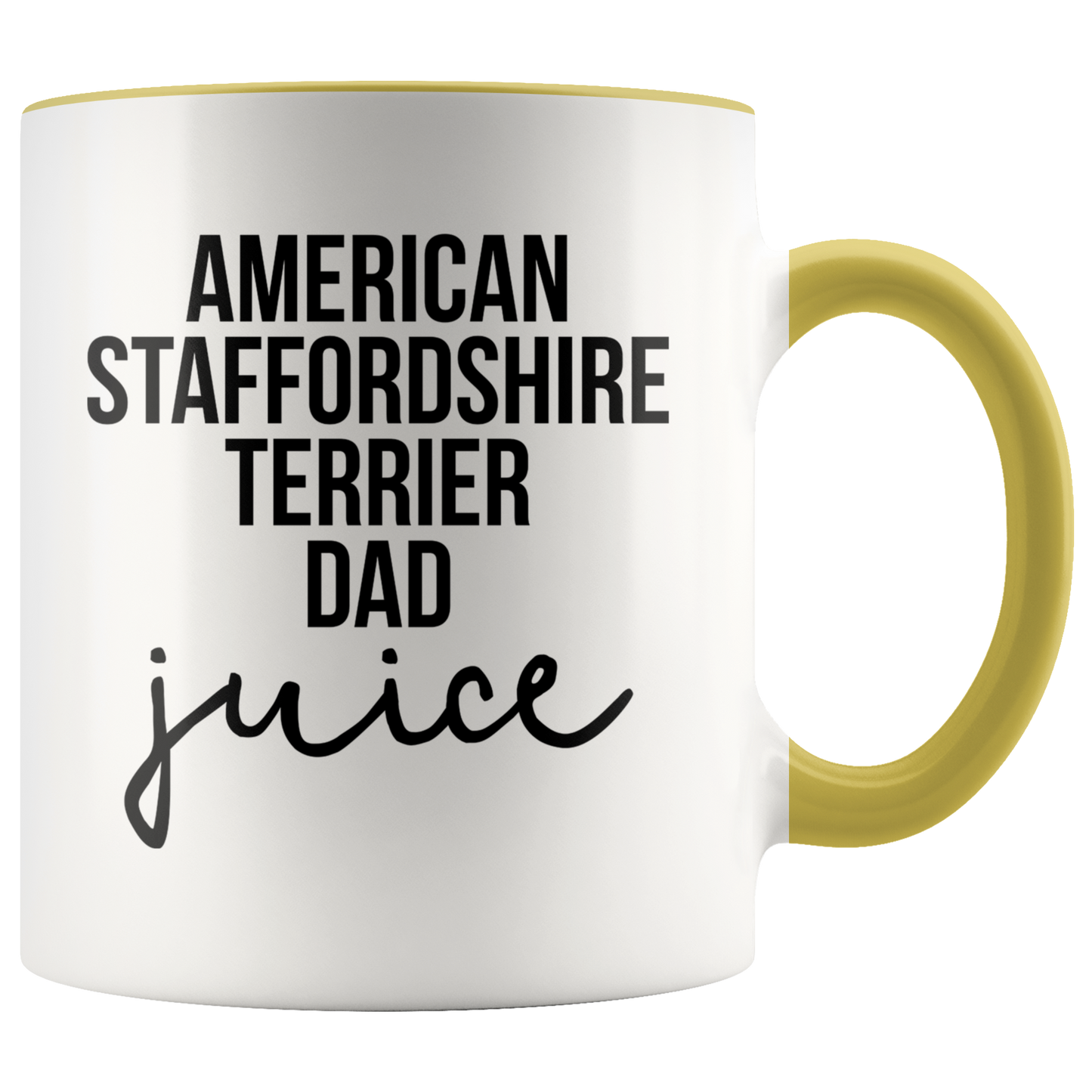 American Staffordshire Terrier Dad Gifts, Coffee Mug, Two Tone Accent Cup, Birthday Gift for Men and Women