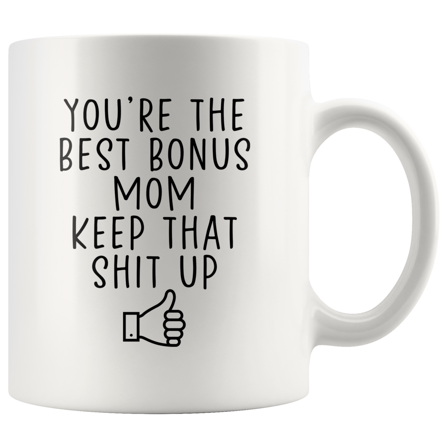 Bonus mom Gifts, Stepmom Coffee Mug, Two Tone Accent Cup, Birthday Gift for Men and Women