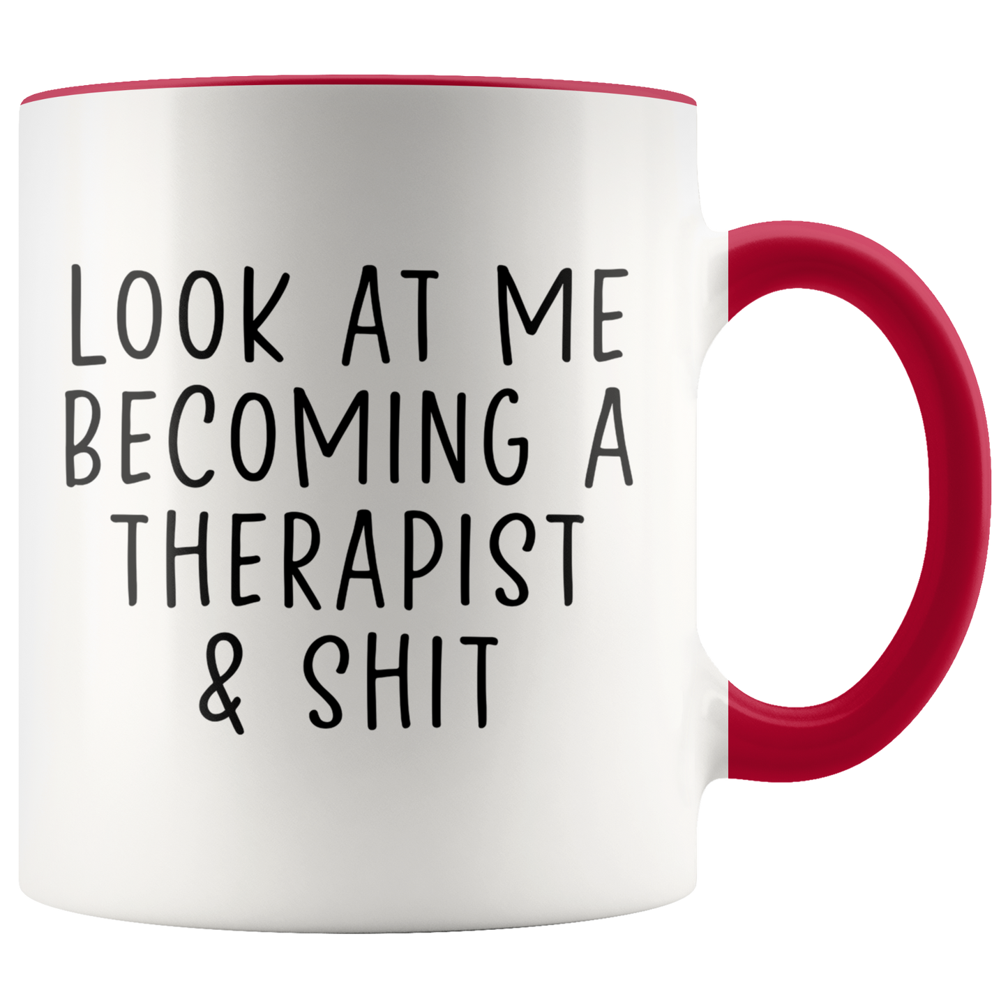 Therapist Gifts, Coffee Mug, Two Tone Accent Cup, Birthday Gift for Men and Women