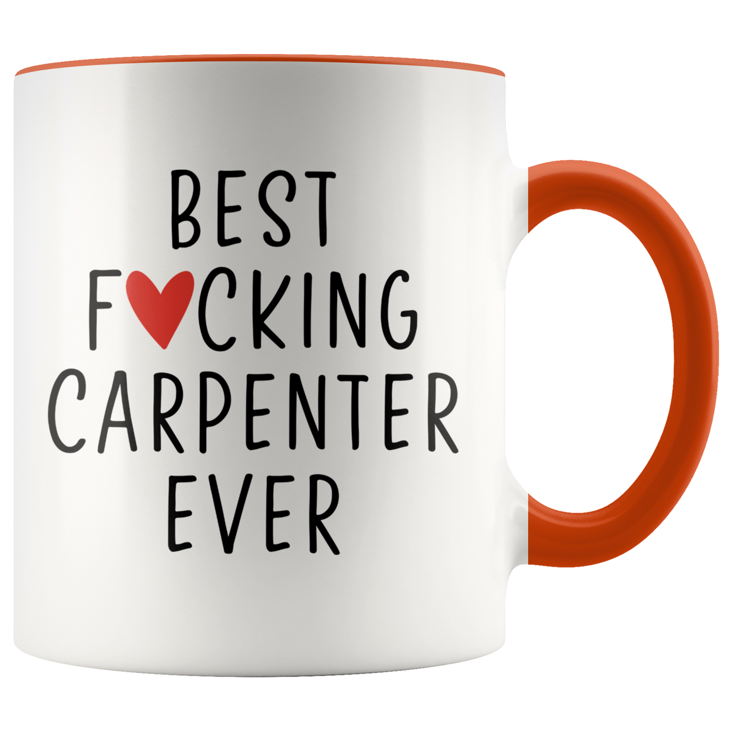 Carpenter Gifts, Coffee Mug, Two Tone Accent Cup, Birthday Gift for Men and Women