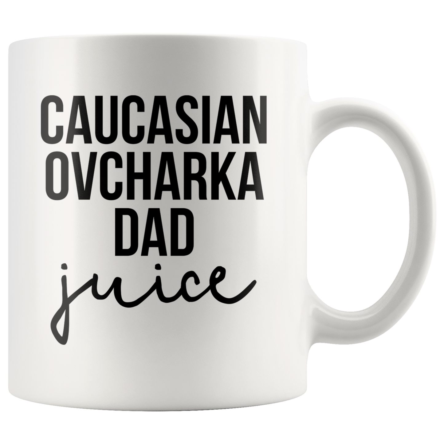 Caucasian Ovcharka Dad Gifts, Coffee Mug, Two Tone Accent Cup, Birthday Gift for Men and Women