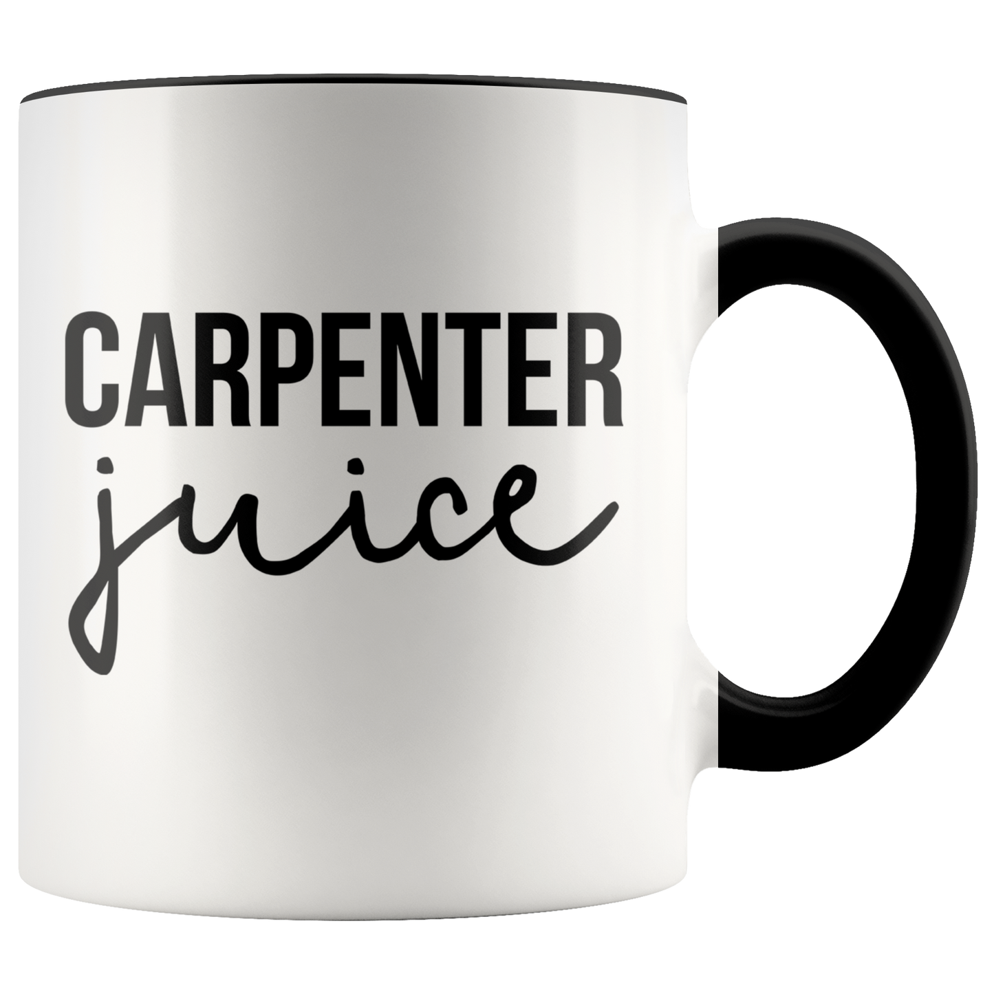 Carpenter Gifts, Coffee Mug, Two Tone Accent Cup, Birthday Gift for Men and Women