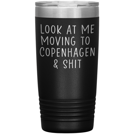 Moving to Copenhagen Denmark Tumbler, Funny Moving Away Travel Coffee Mug, Birthday Gifts for Men and Women