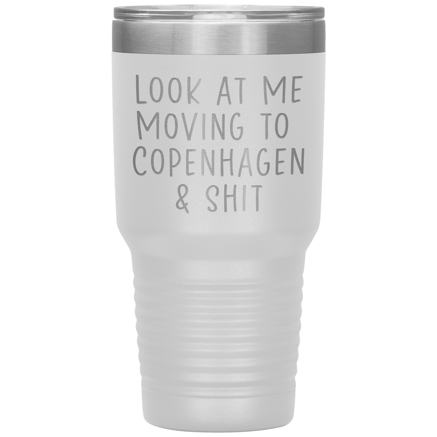 Moving to Copenhagen Denmark Tumbler, Funny Travel Coffee Mug, Birthday Gifts for Men and Women