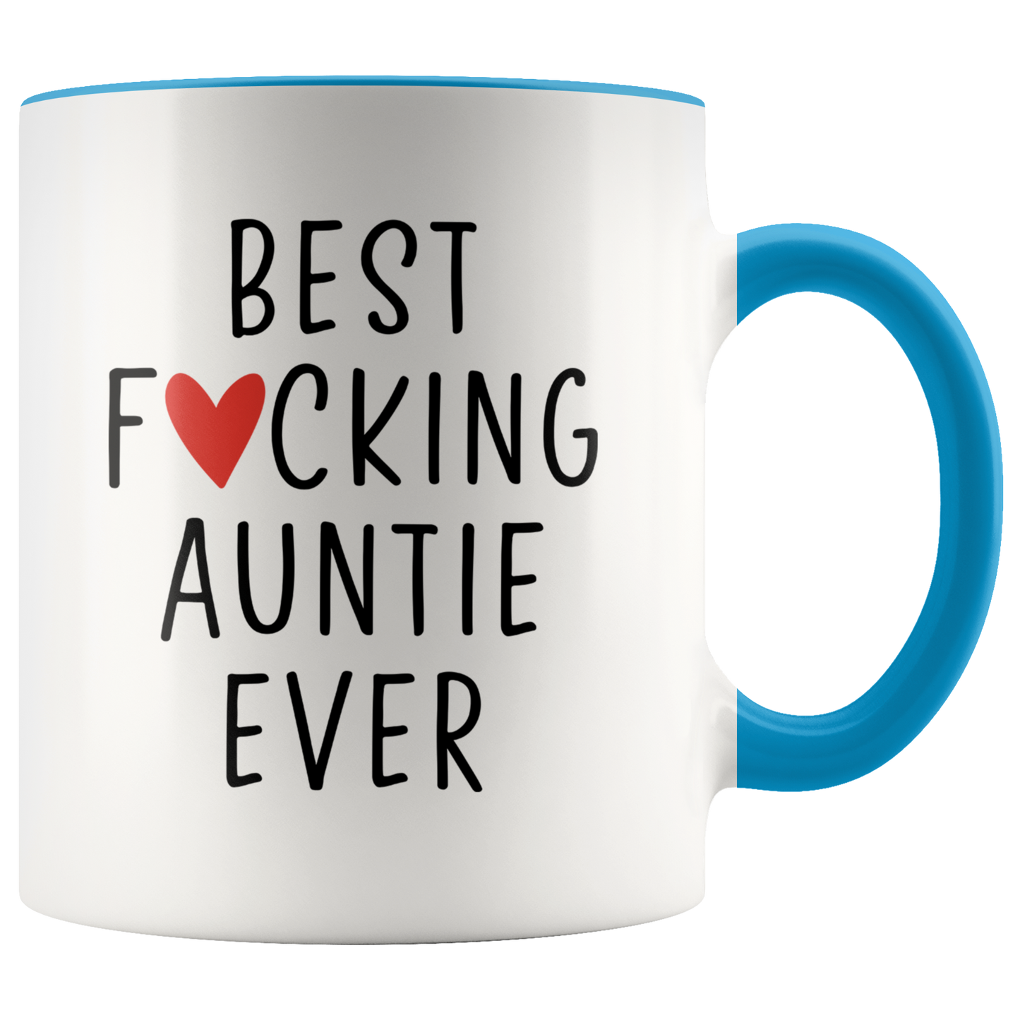 Auntie Gifts, Coffee Mug, Two Tone Accent Cup, Birthday Gift for Men and Women