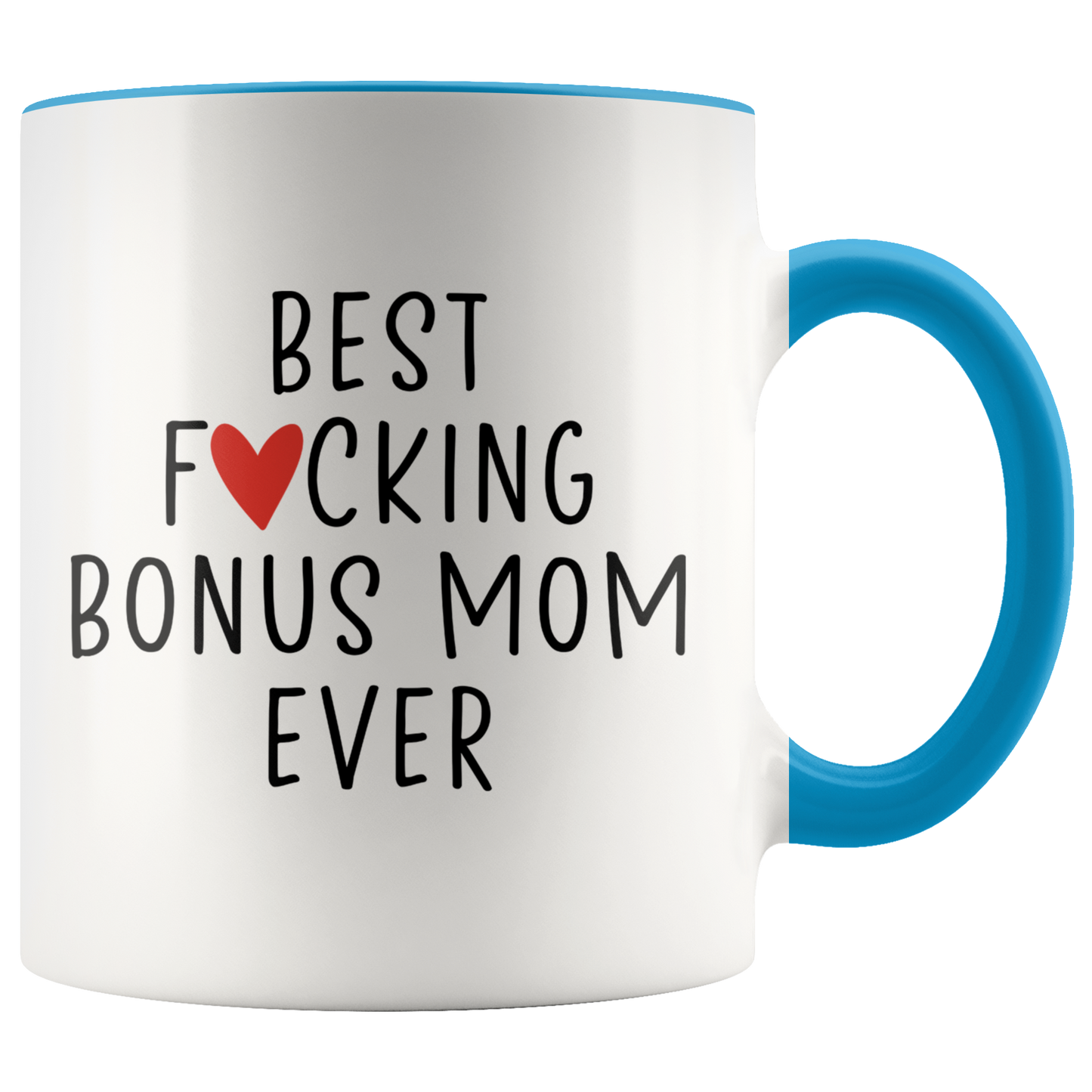 Bonus Mom Gifts, Coffee Mug, Two Tone Accent Cup, Birthday Gift for Men and Women