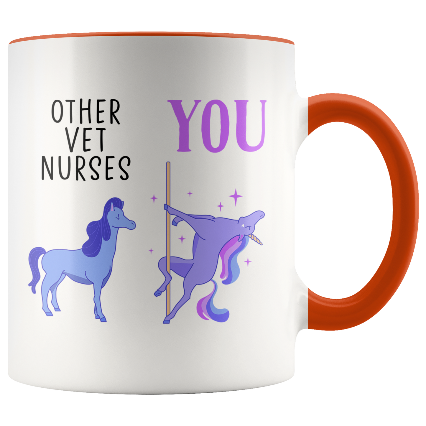 Vet Nurse Gifts, Veterinary Nursing Coffee Mug, Veterinarian Nurse Two Tone Accent Cup, Birthday Gift for Men and Women