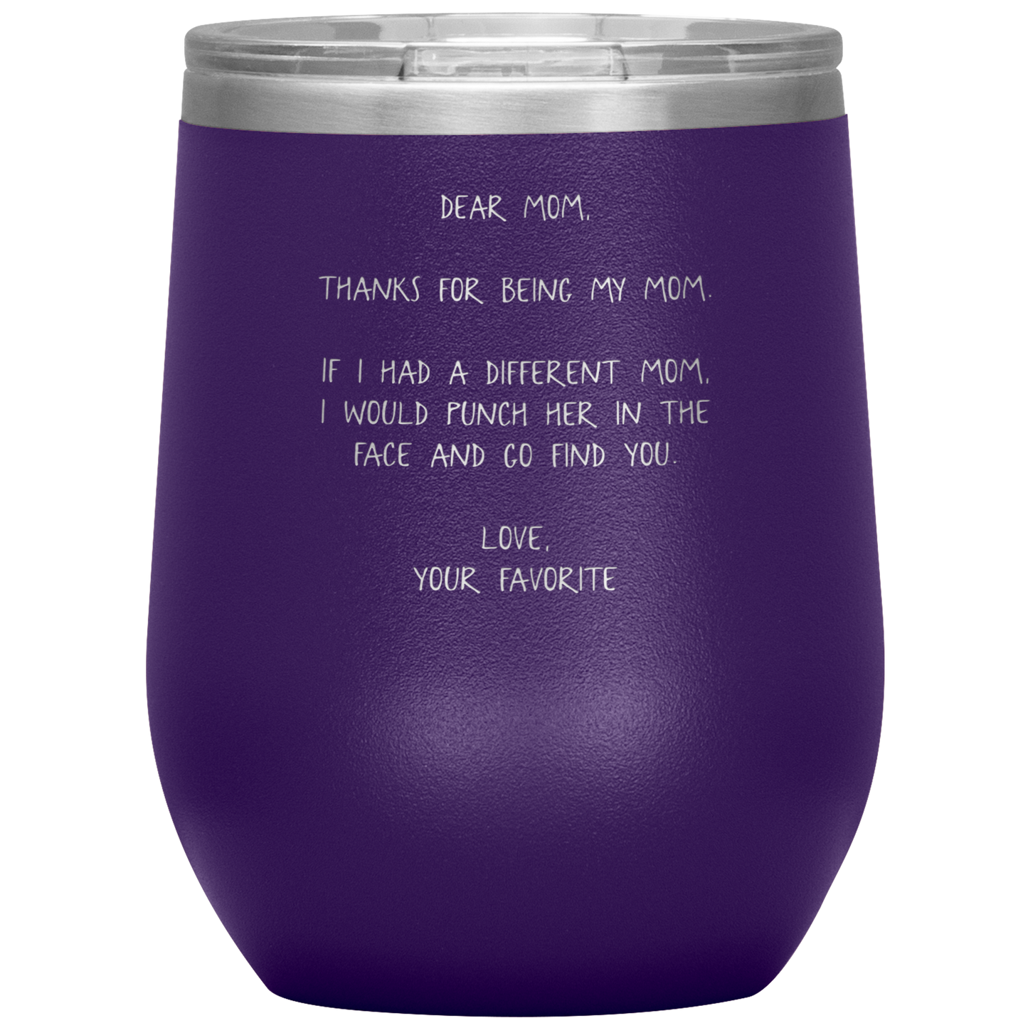 Mom Wine Tumbler, Funny Travel Wine Cup, Birthday Gifts for Men and Women