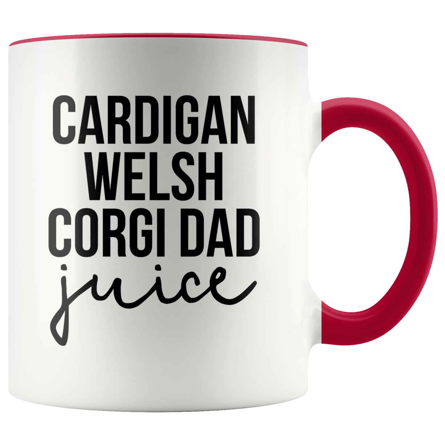 Cardigan Welsh Corgi Dad Gifts, Coffee Mug, Two Tone Accent Cup, Birthday Gift for Men and Women