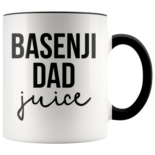 Basenji Dad Gifts, Coffee Mug, Two Tone Accent Cup, Birthday Gift for Men and Women