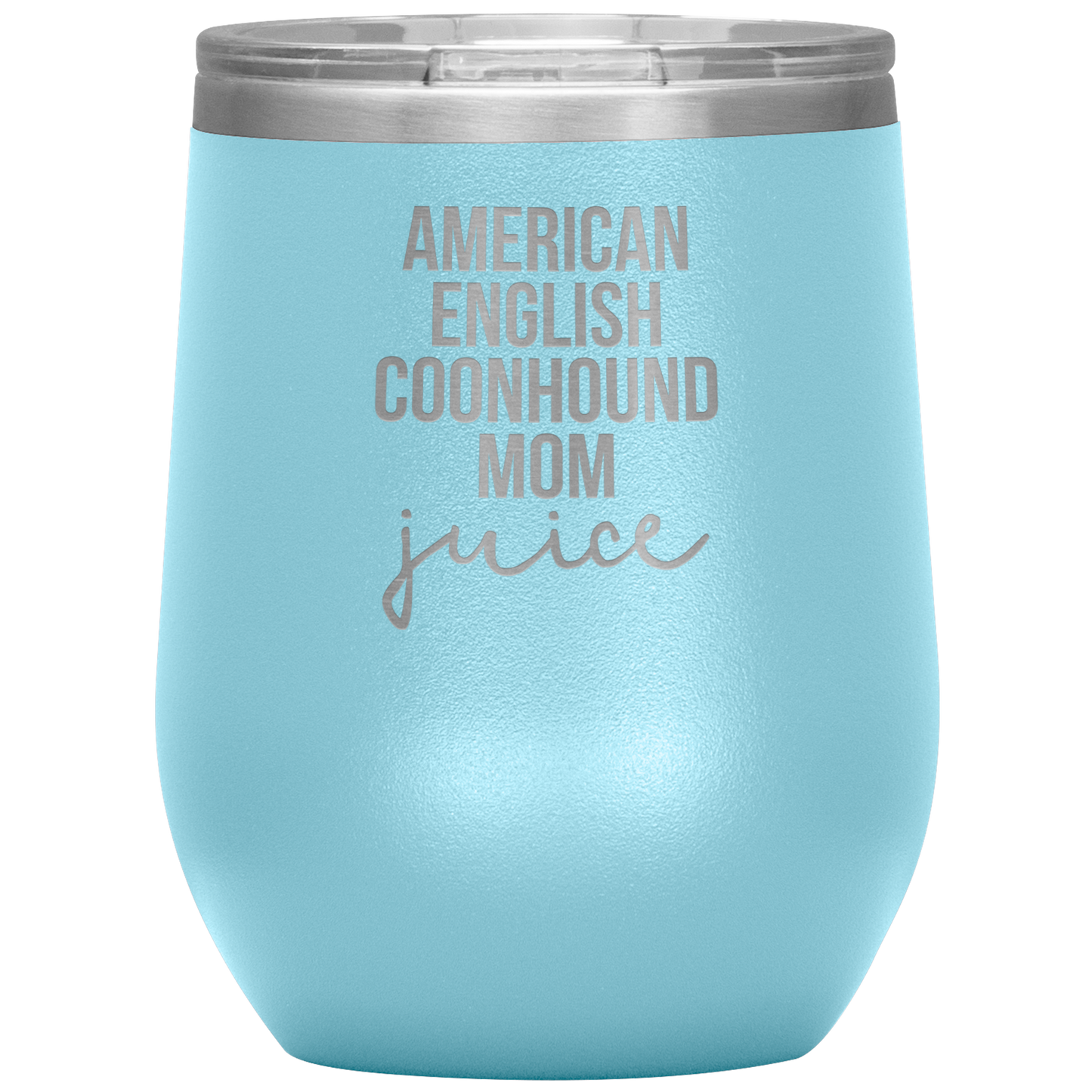 American English Coonhound Mom Wine Tumbler, Funny Travel Wine Cup, Birthday Gifts for Men and Women