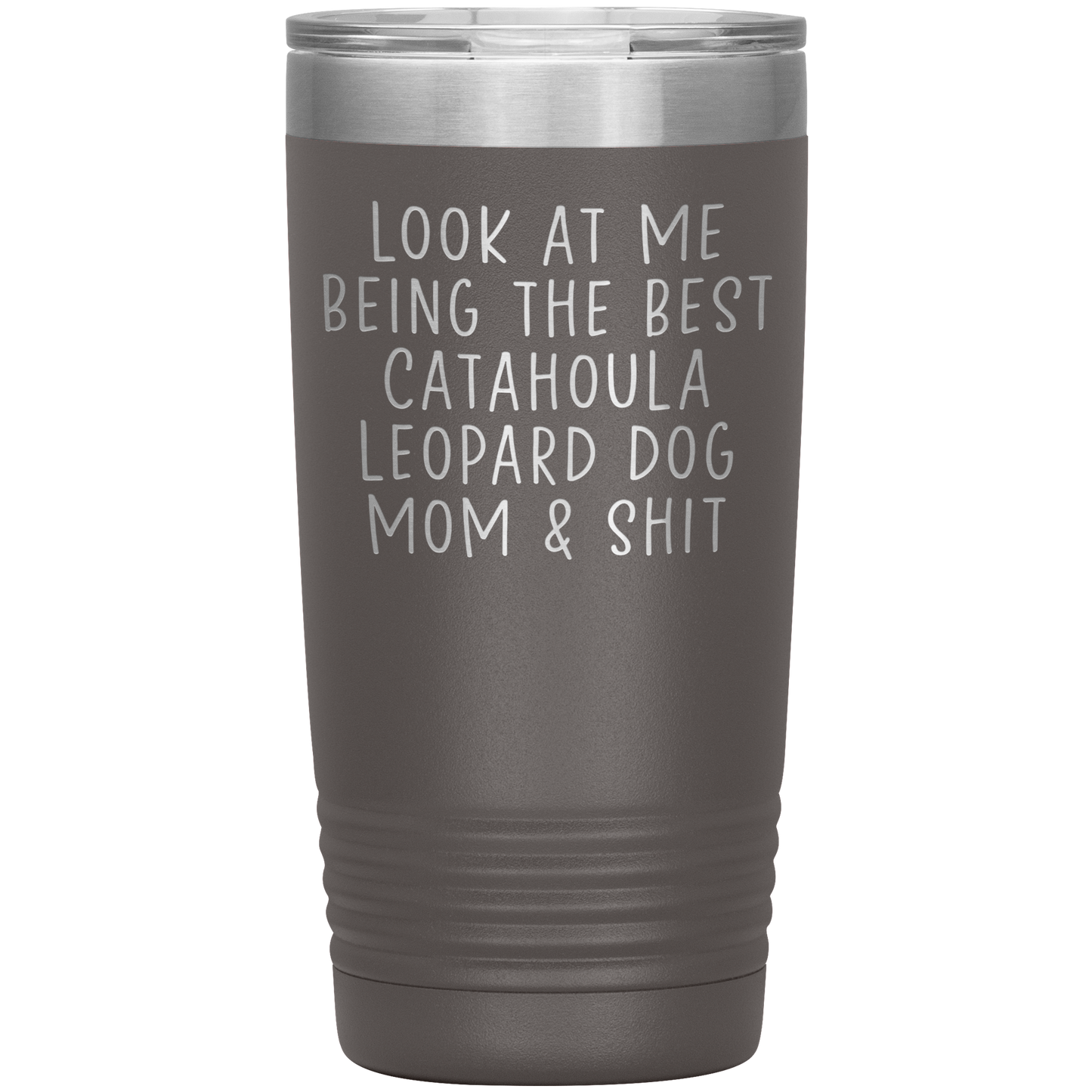 Catahoula Leopard Dog Mom Tumbler, Funny Travel Coffee Mug, Birthday Gifts for Men and Women