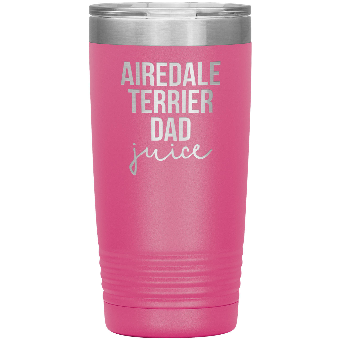 Airedale Terrier Dad Tumbler, Funny Travel Coffee Mug, Birthday Gifts for Men and Women