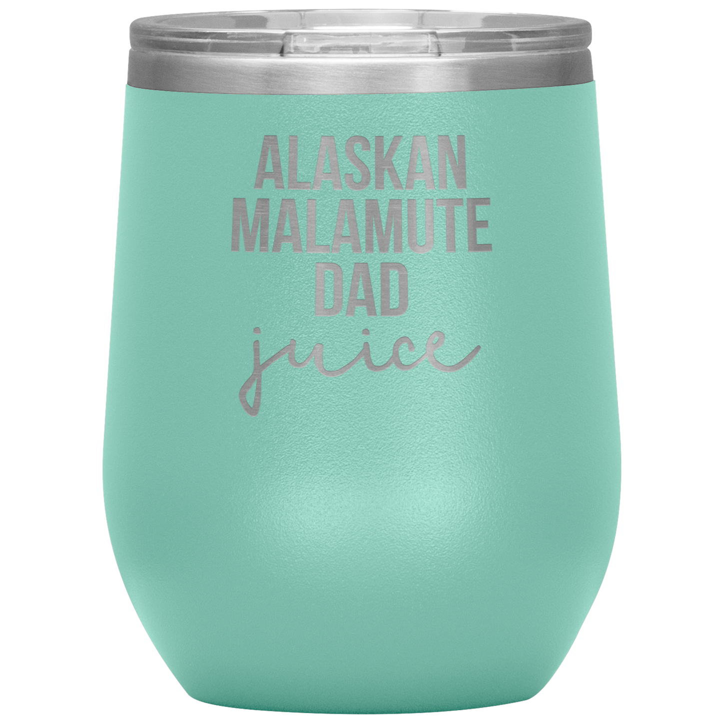 Alaskan Malamute Dad Wine Tumbler, Funny Travel Wine Cup, Birthday Gifts for Men and Women