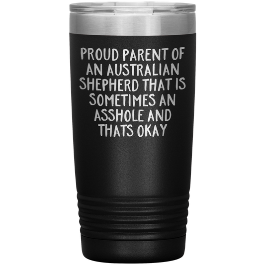 Australian Shepherd Glass, Australian Shepherd Father 's Gift, Australian Shepherd Mother Coffee Cup, Male birthday gift