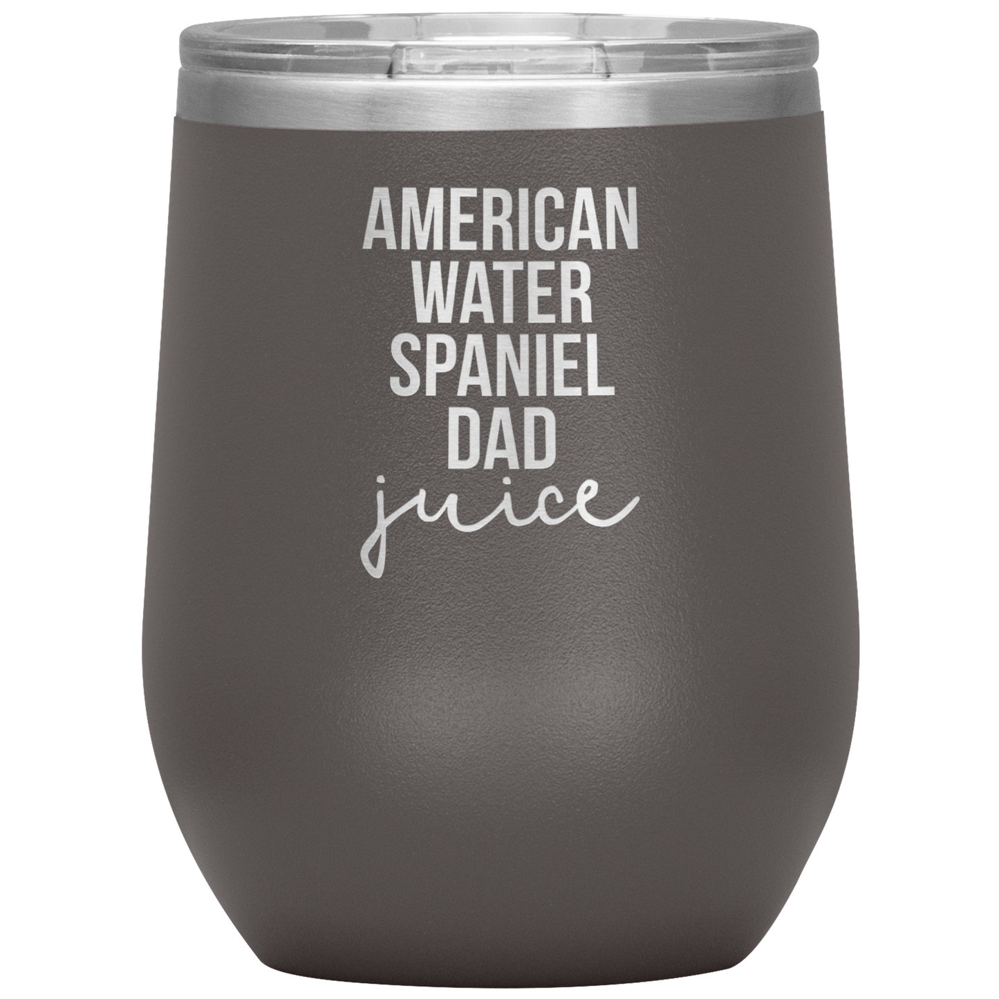 American Water Spaniel Dad Wine Tumbler, Funny Travel Wine Cup, Birthday Gifts for Men and Women