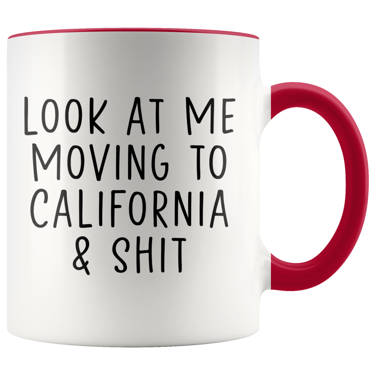 Moving to California Gifts, Coffee Mug, Two Tone Accent Cup, Birthday Gift for Men and Women