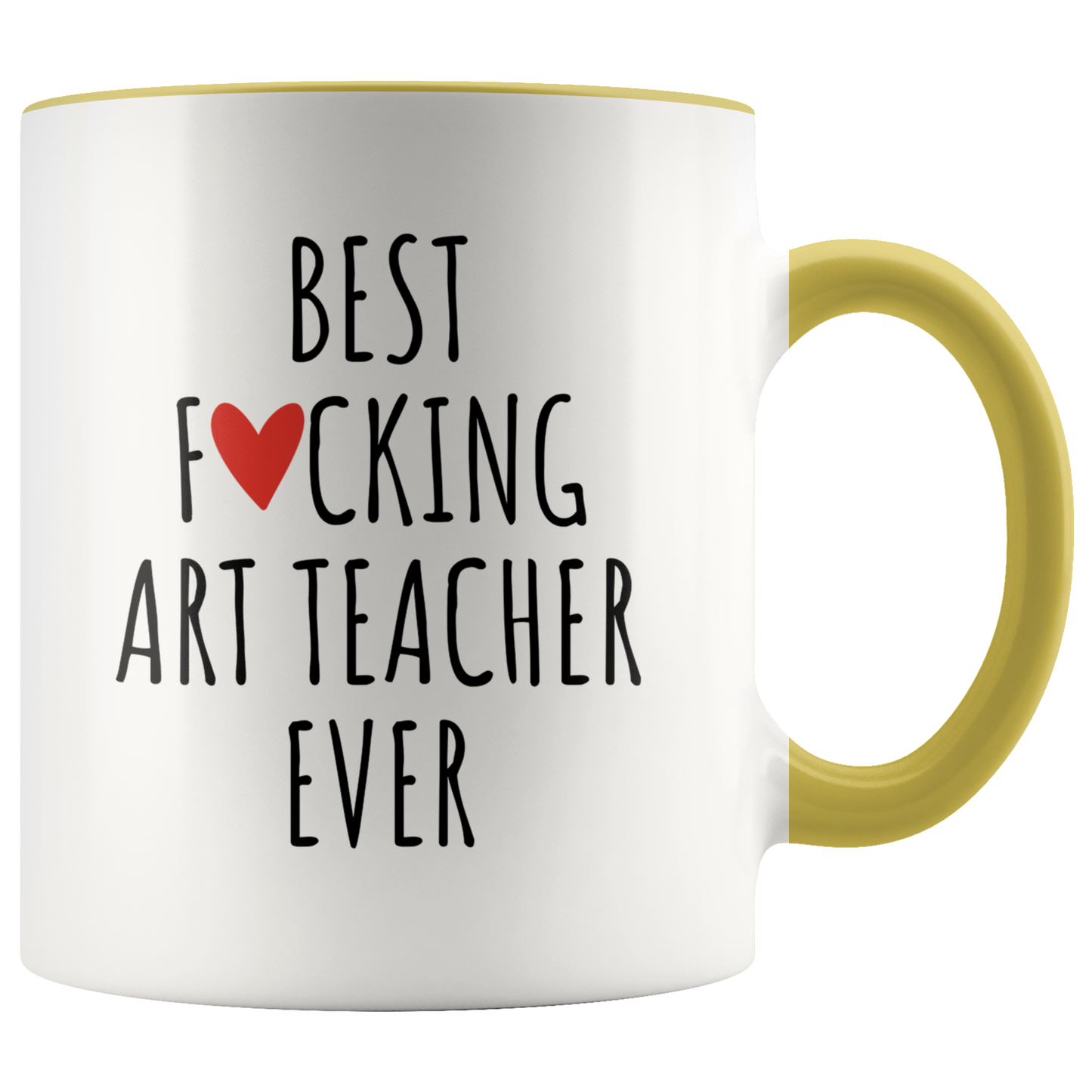 Art teacher Gifts, Coffee Mug, Two Tone Accent Cup, Birthday Gift for Men and Women