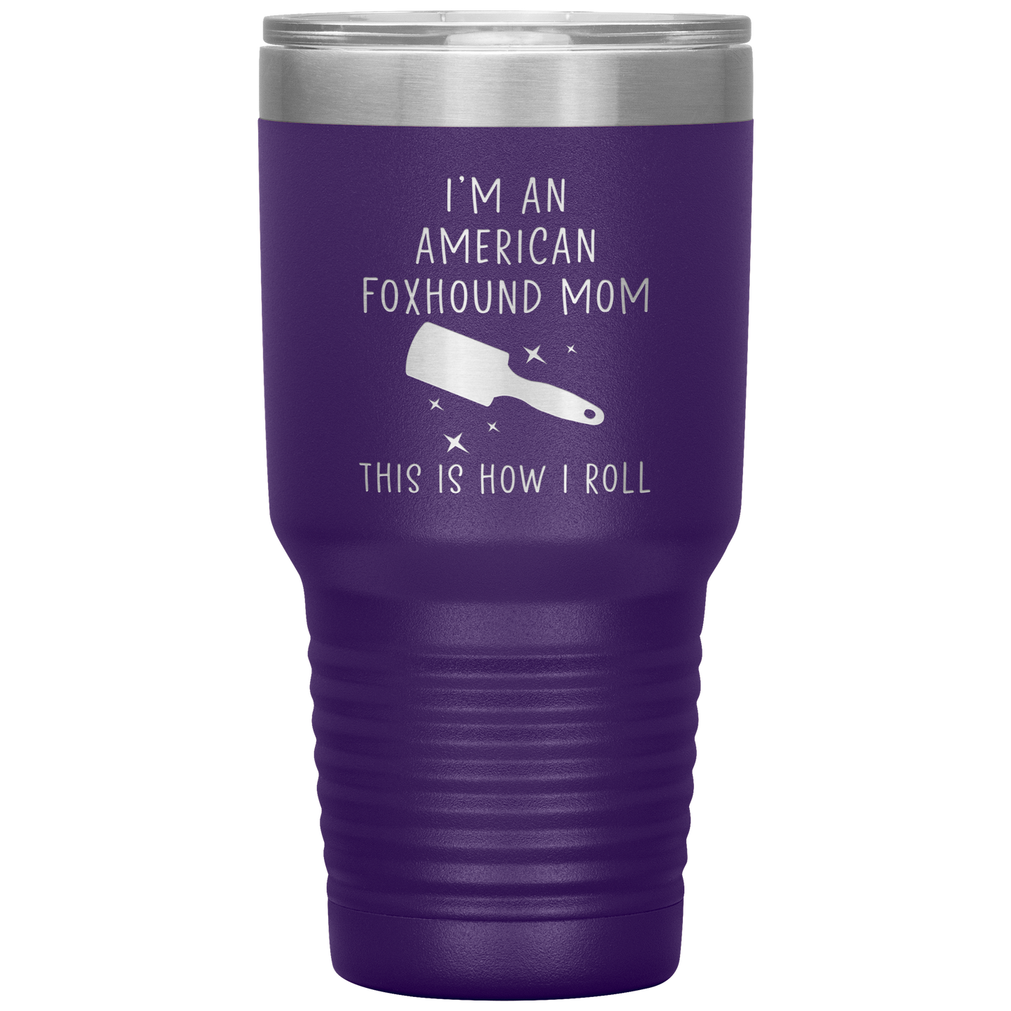 American Foxhound Mom Tumbler, Funny Travel Coffee Mug, Birthday Gifts for Men and Women