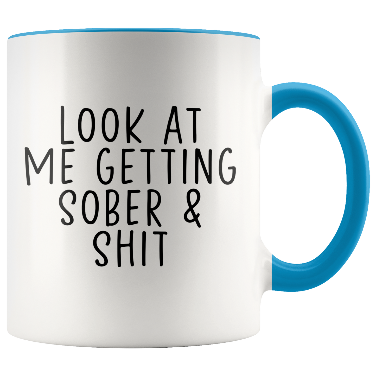 Sobriety Gifts, Coffee Mug, Two Tone Accent Cup, Birthday Gift for Men and Women