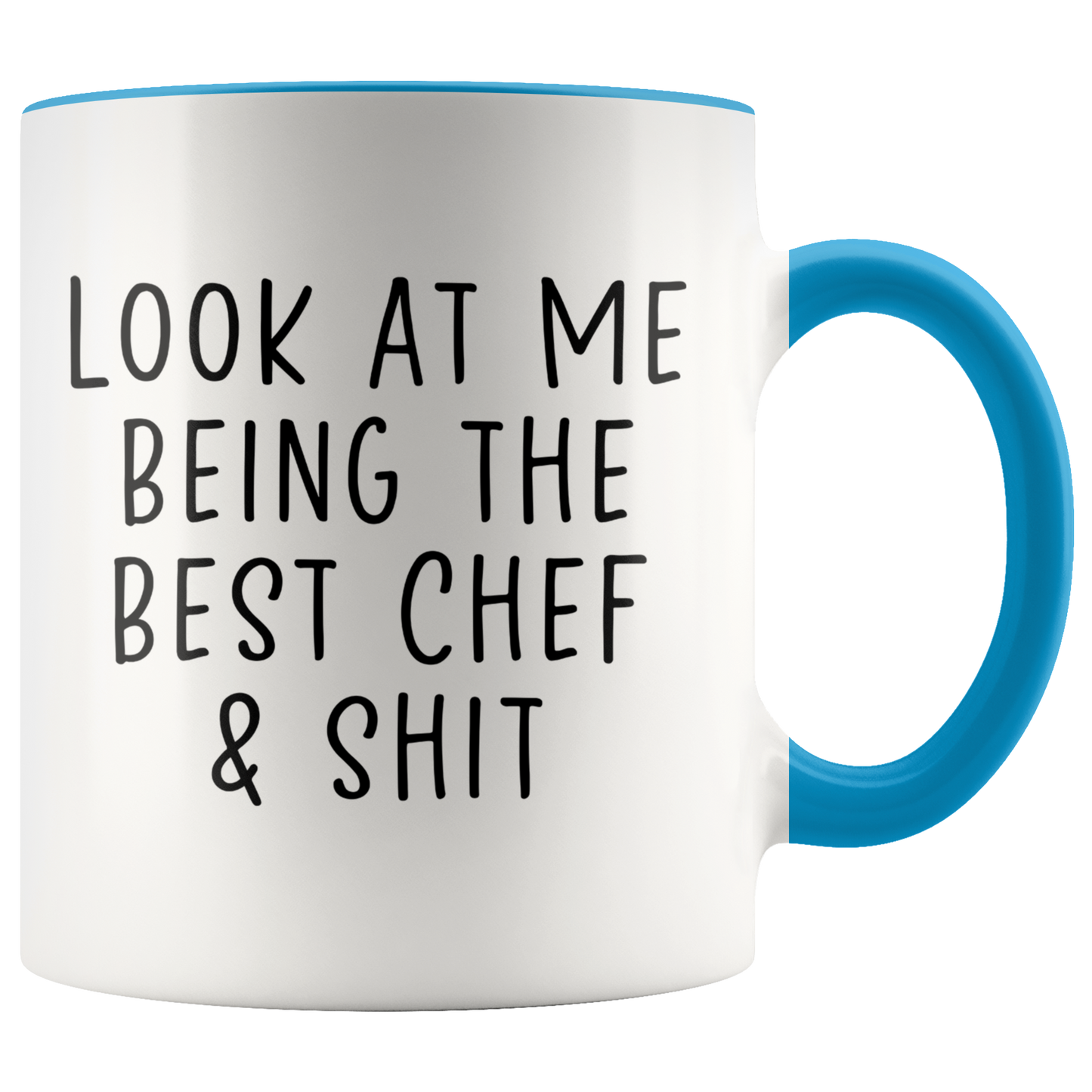 Chef Gifts, Funny Coffee Mug, Appreciation Two Tone Accent Cup, Birthday Gift for Men and Women