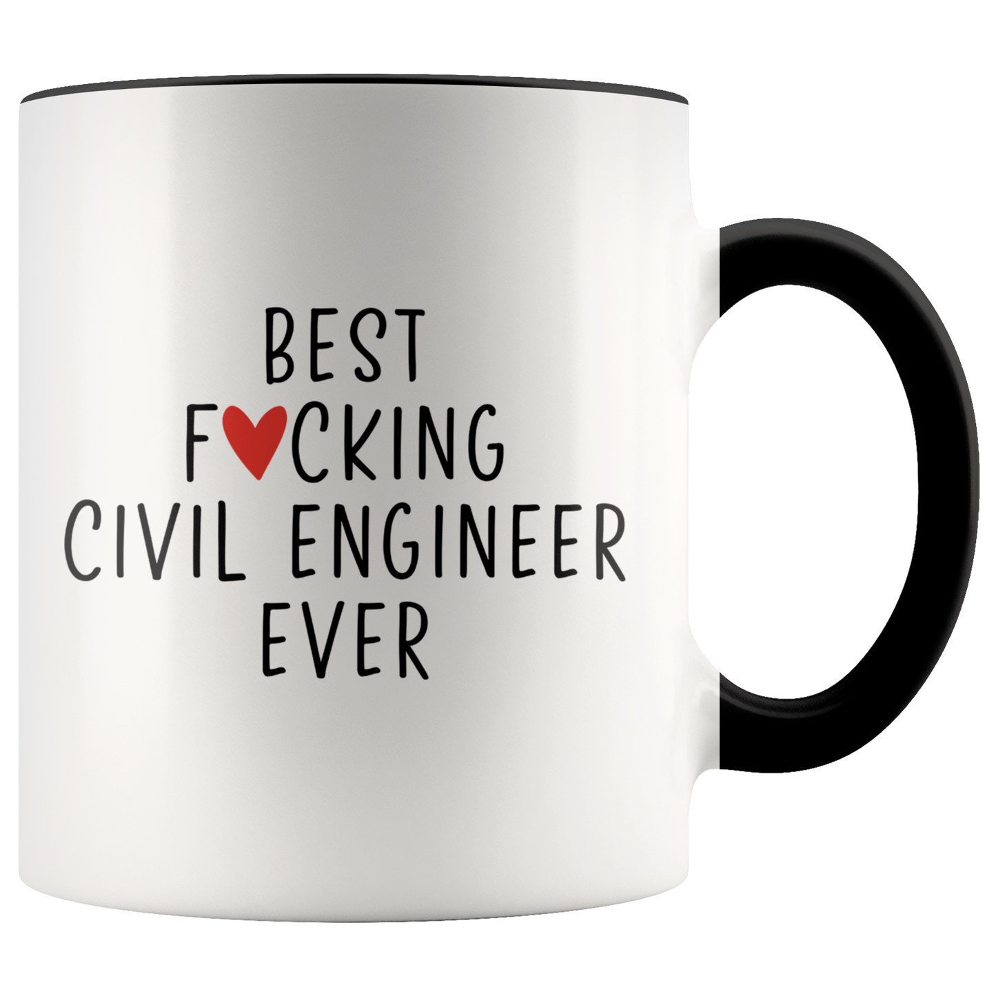 Civil engineer Gifts, Coffee Mug, Two Tone Accent Cup, Birthday Gift for Men and Women