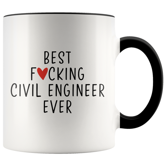 Civil engineer Gifts, Coffee Mug, Two Tone Accent Cup, Birthday Gift for Men and Women