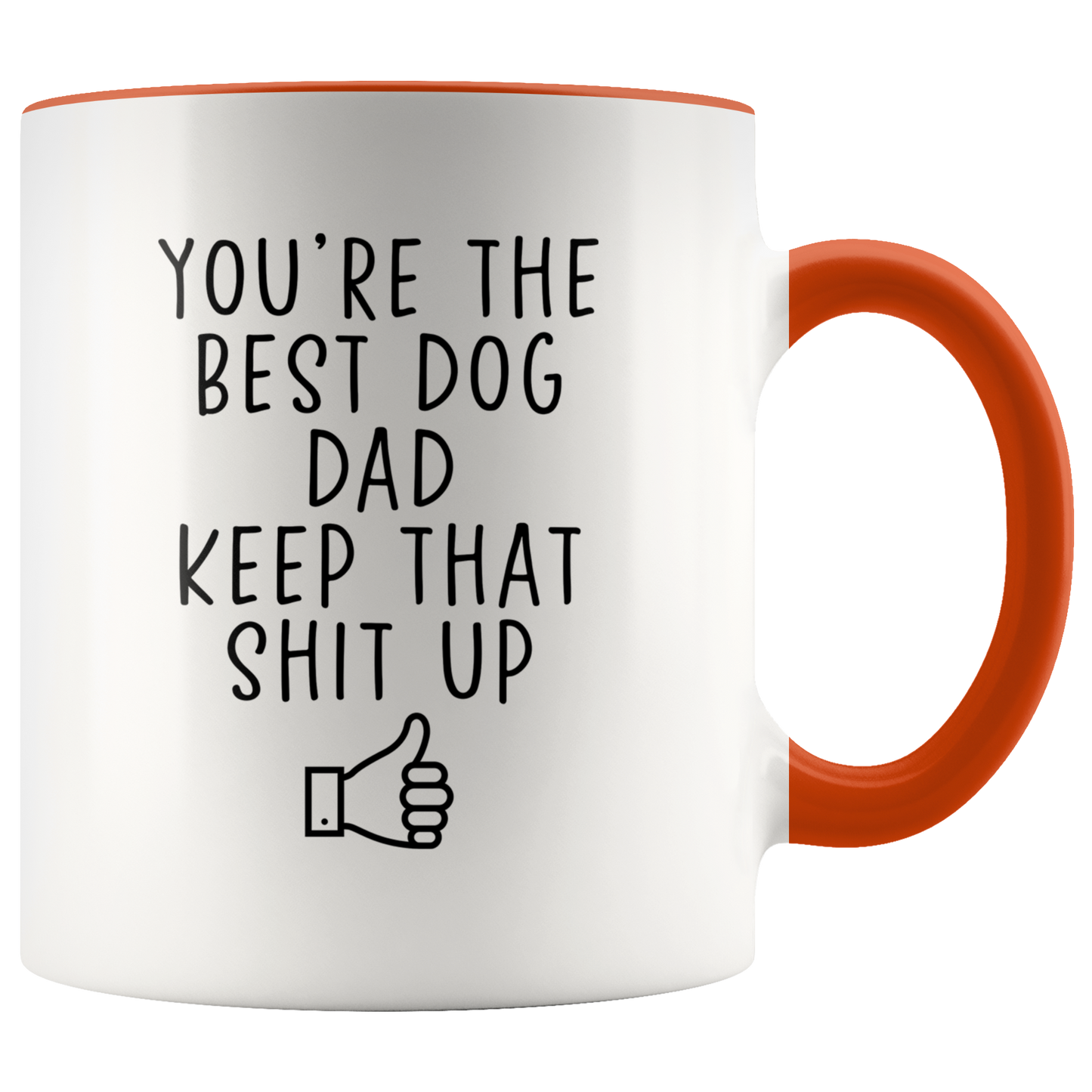 Dog Dad Gifts, Coffee Mug, Two Tone Accent Cup, Birthday Gift for Men and Women