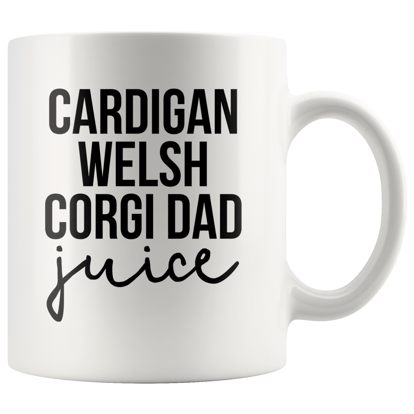 Cardigan Welsh Corgi Dad Gifts, Coffee Mug, Two Tone Accent Cup, Birthday Gift for Men and Women