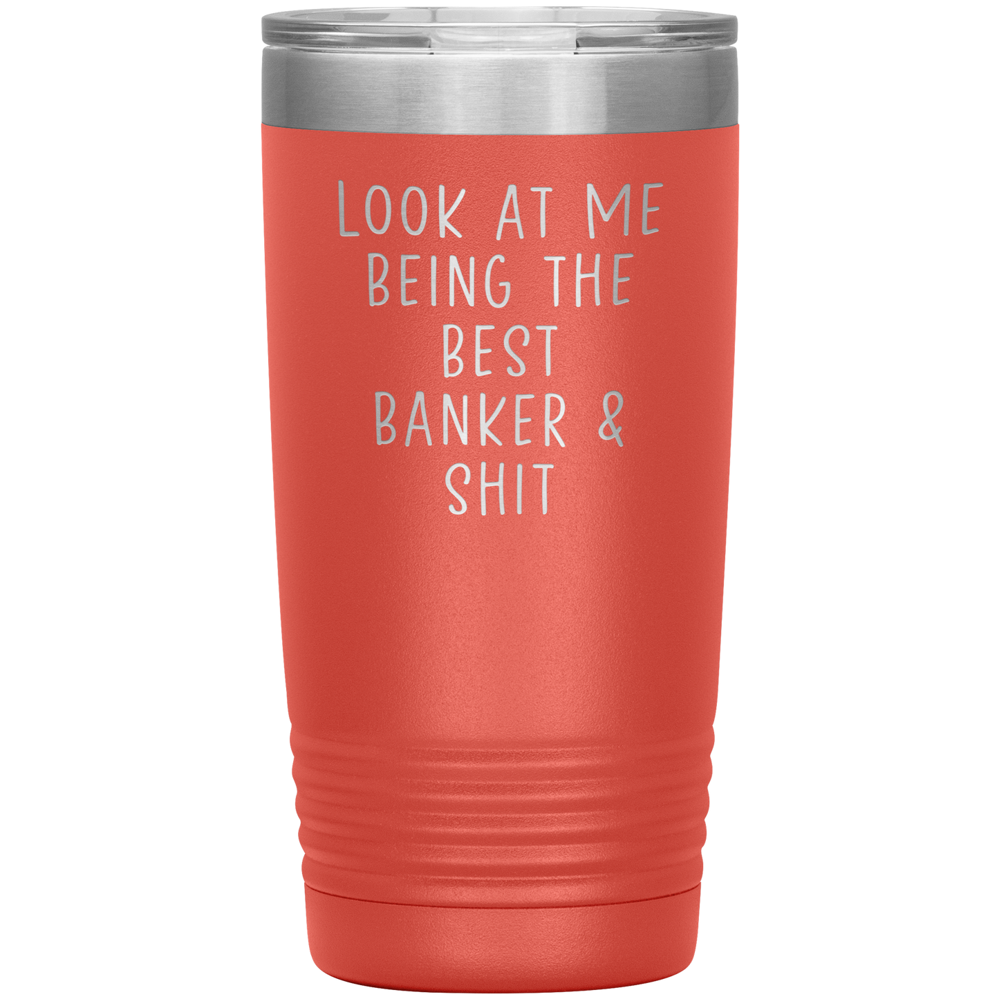 Banker Tumbler, Funny Travel Coffee Mug, Birthday Gifts for Men and Women