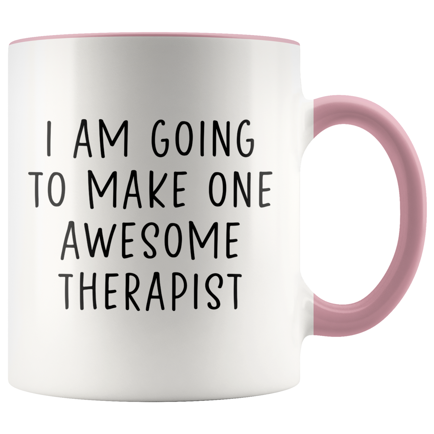 Therapist Graduation Gifts, Coffee Mug, Two Tone Accent Cup, Birthday Gift for Men and Women