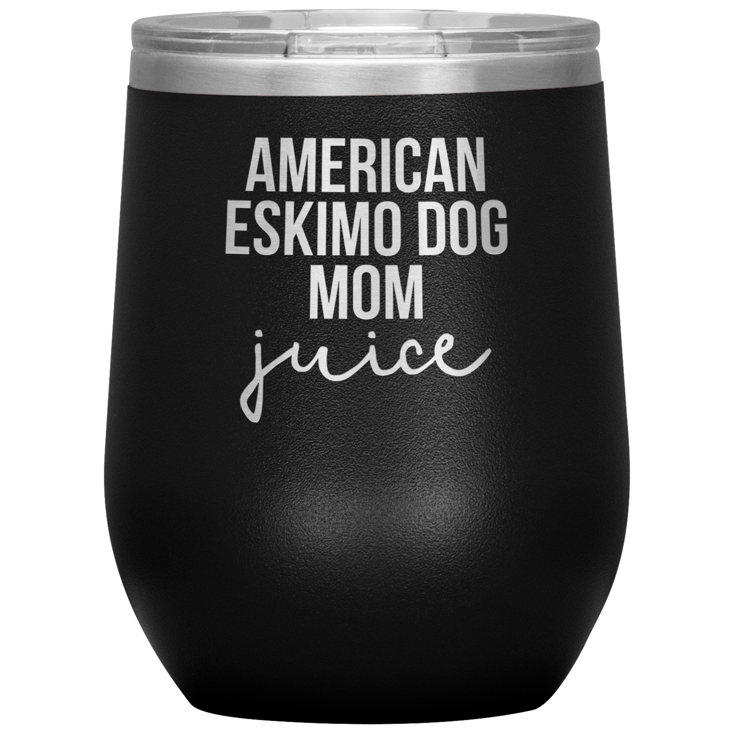 American Eskimo Dog Mom Wine Tumbler, Funny Travel Wine Cup, Birthday Gifts for Men and Women