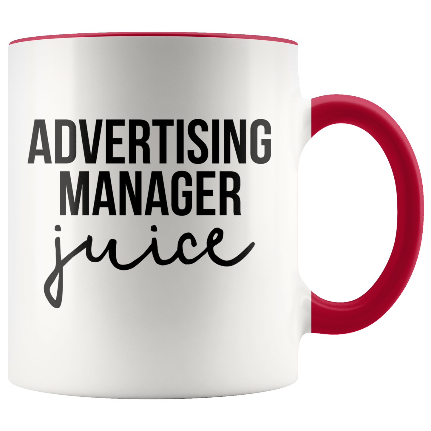 Advertising manager Gifts, Coffee Mug, Two Tone Accent Cup, Birthday Gift for Men and Women