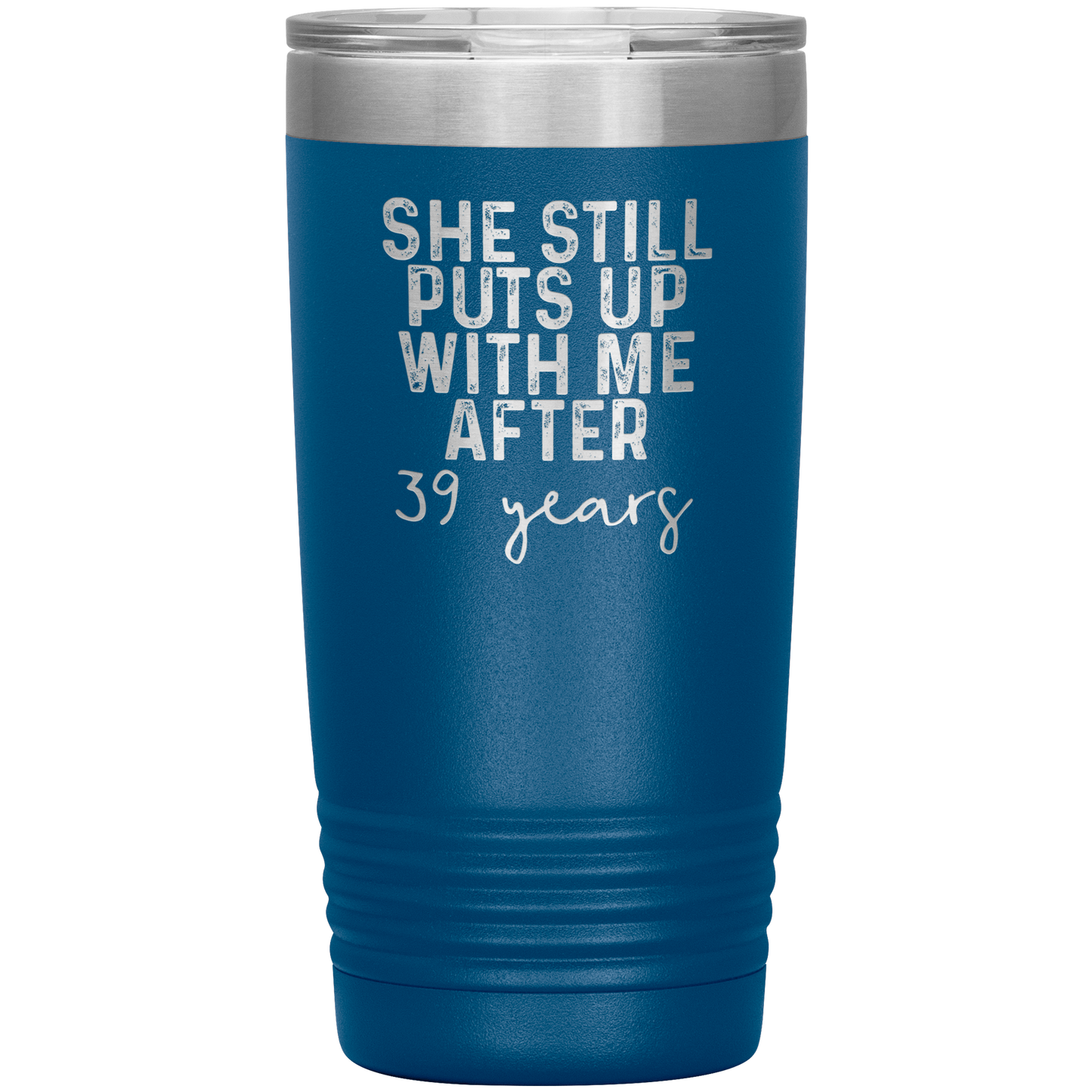 39th Anniversary Gifts for Husband, Coffee Mug, Tumbler, Birthday Gifts for Men and Women