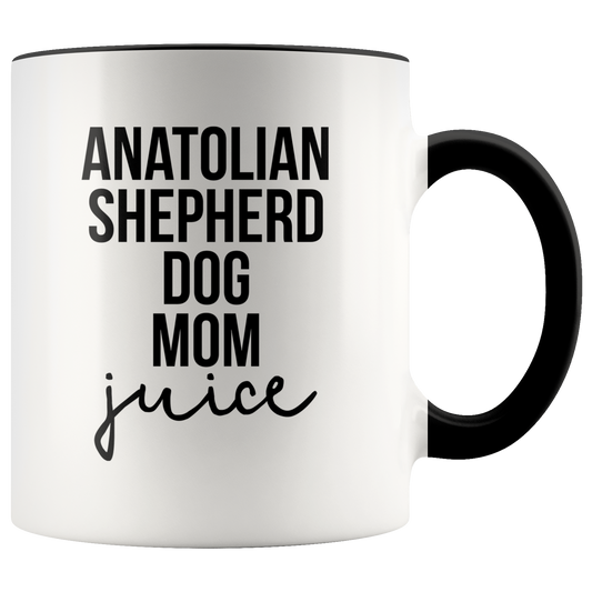 Anatolian Shepherd Dog Mom Gifts, Coffee Mug, Two Tone Accent Cup, Birthday Gift for Men and Women