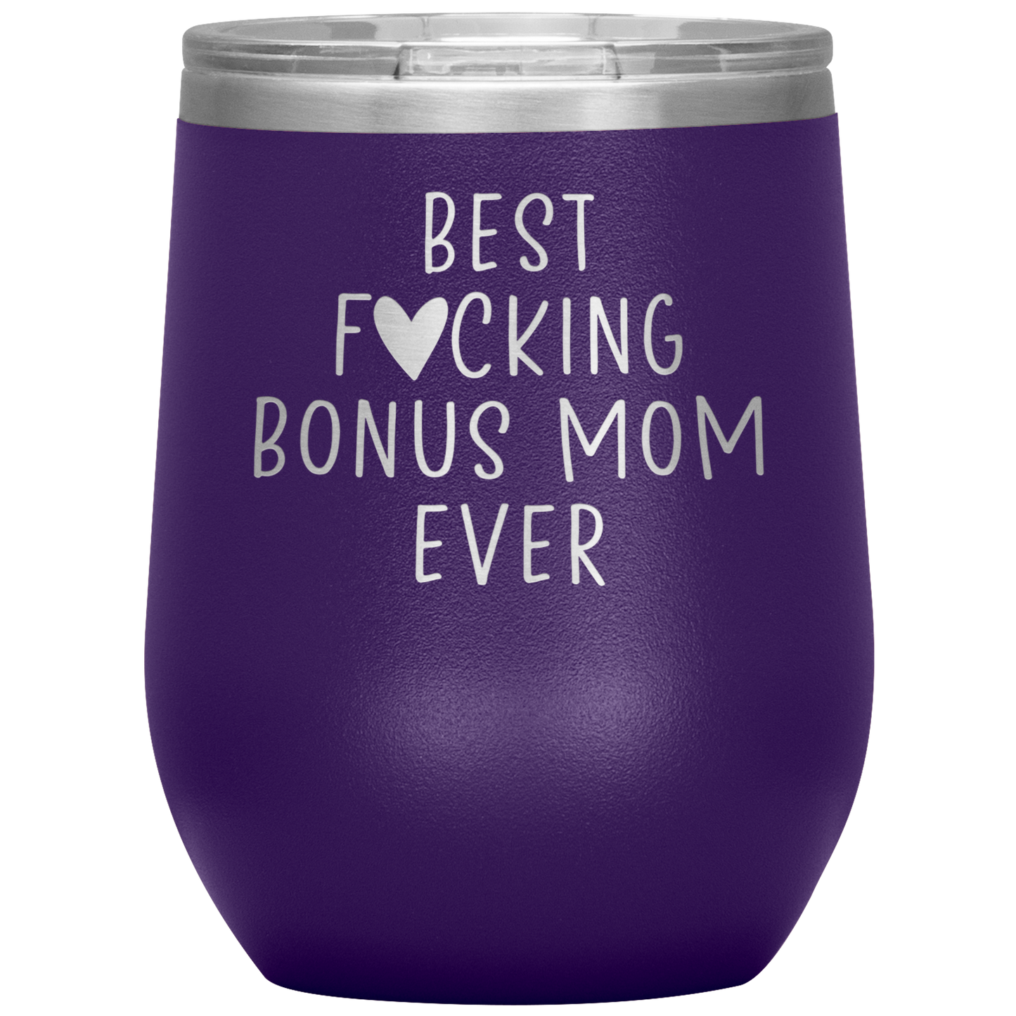 Bonus Mom Wine Tumbler, Bonus Mom Gifts, Travel Wine Cup, Birthday Gifts for Men and Women