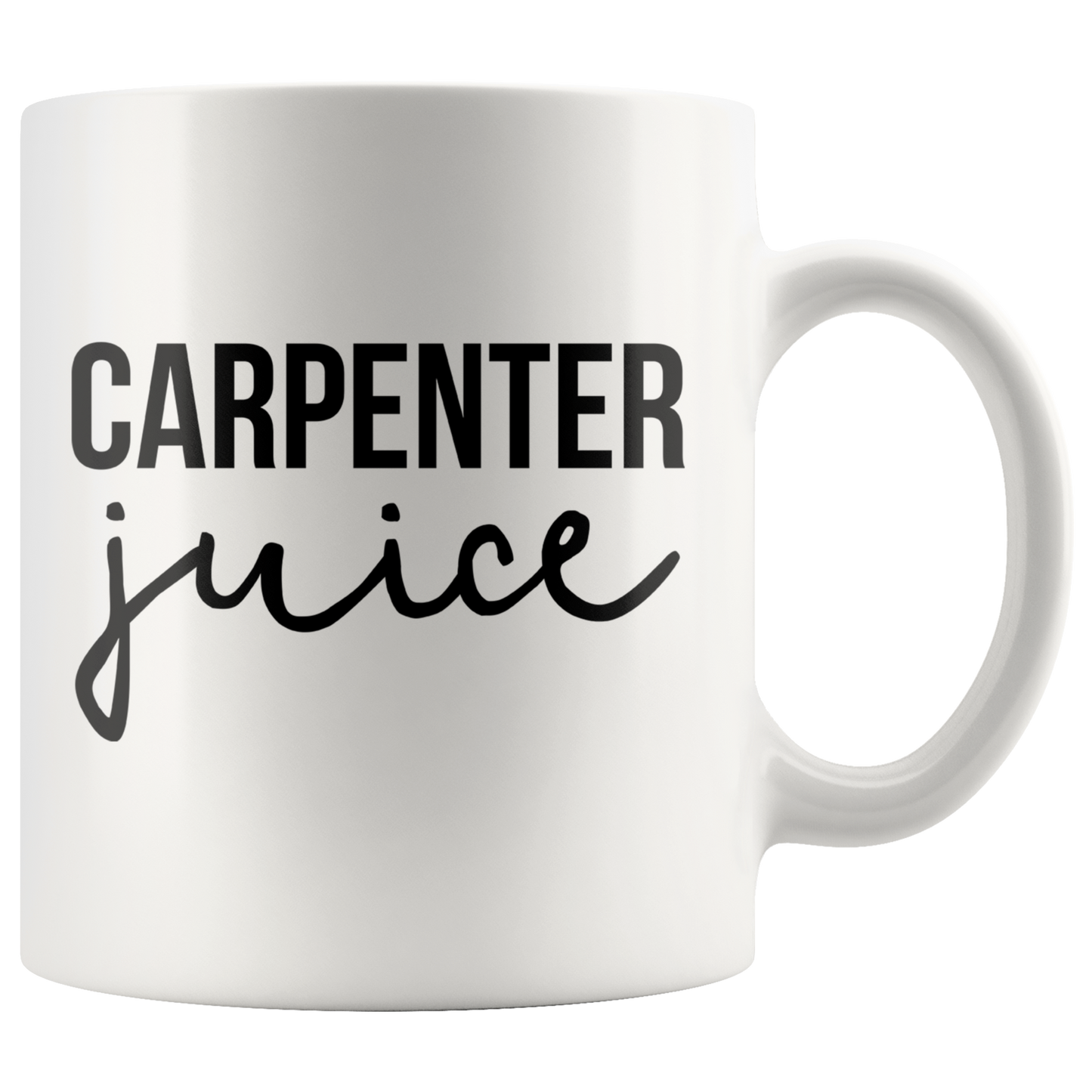 Carpenter Gifts, Coffee Mug, Two Tone Accent Cup, Birthday Gift for Men and Women