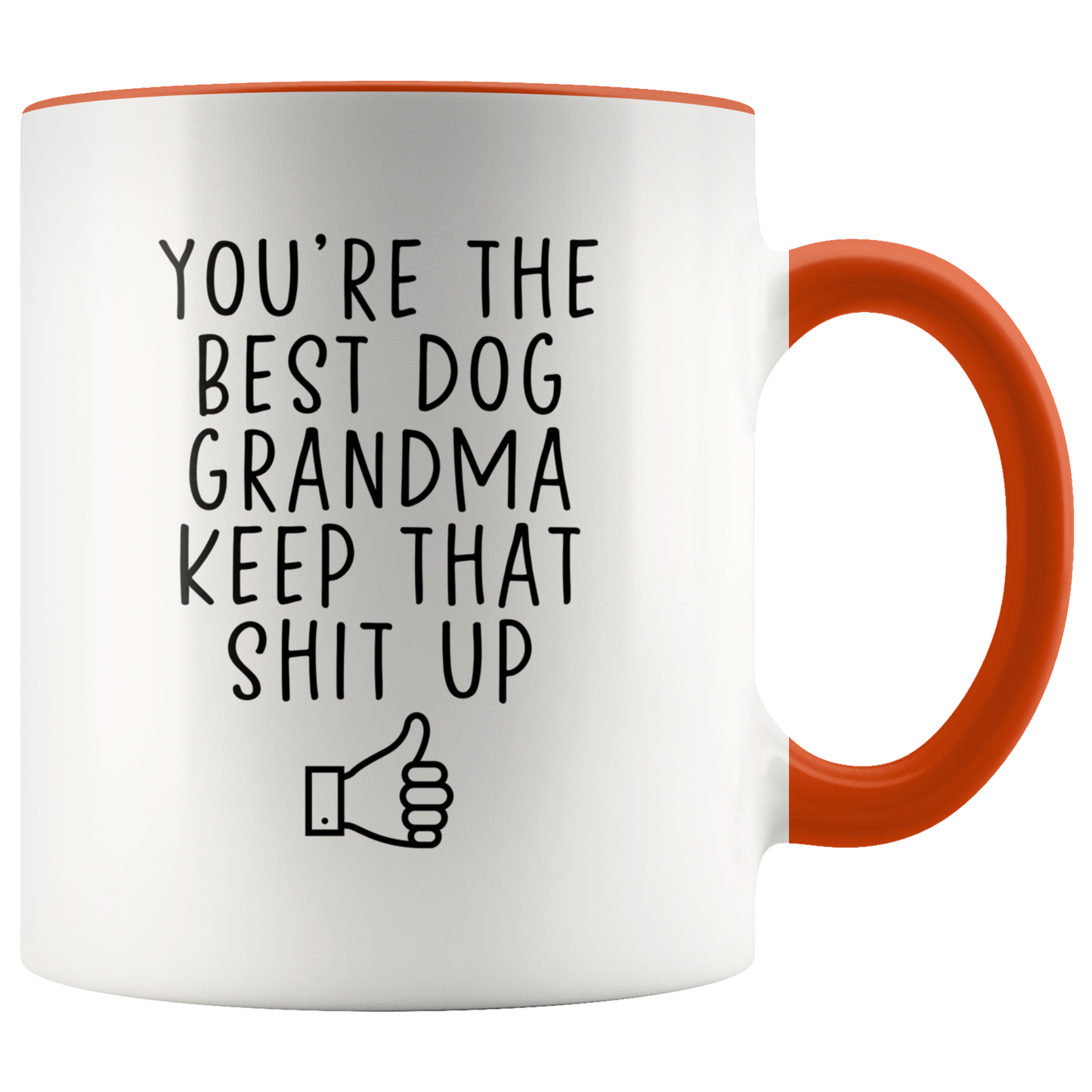 Dog Grandma Gifts, Coffee Mug, Two Tone Accent Cup, Birthday Gift for Men and Women