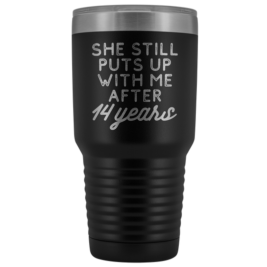 14 Anniversario Regalo 14 Anno Wedding Anniversary Coffee Mug Funny Marito Tumbler Regali per Him Anniversary for Men Cup