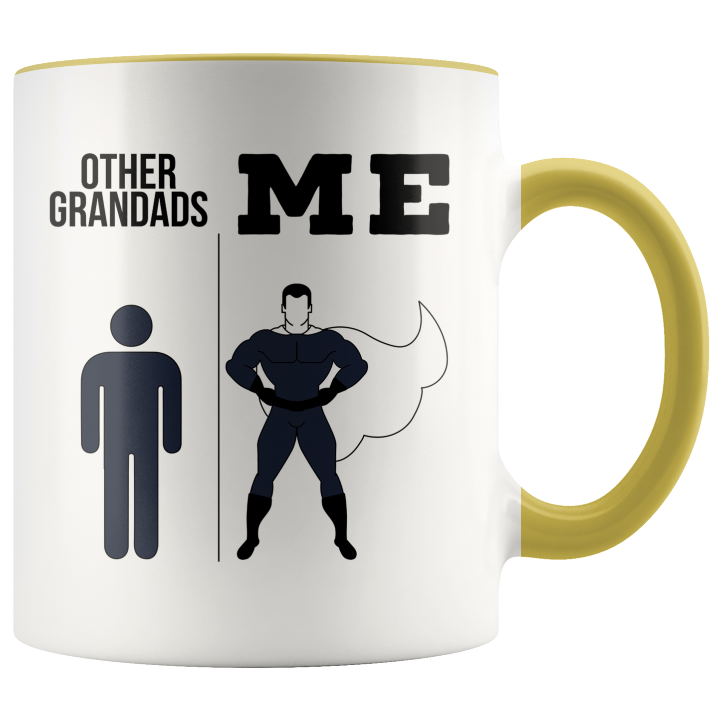 Grandad Gifts, Grandad Coffee Mug, Two Tone Accent Cup, Birthday Gift for Men and Women