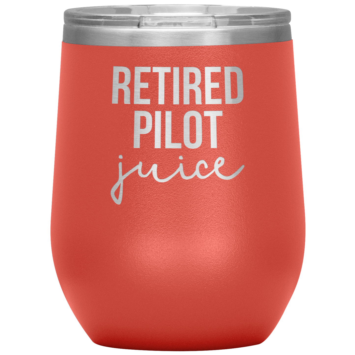 Retired Pilot Retirement Tumbler, Retired Pilot Retirement Gifts, Travel Wine Cup, Birthday Gifts for Men and Women