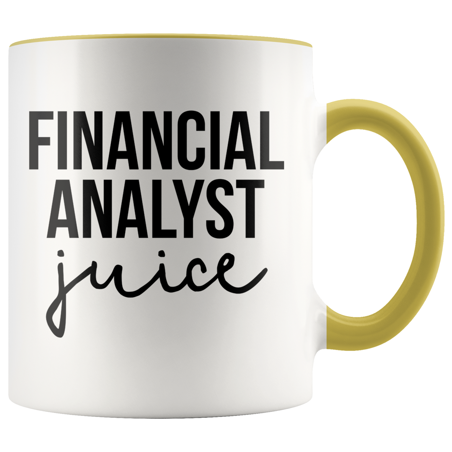 Financial Analyst Gifts, Coffee Mug, Two Tone Accent Cup, Birthday Gift for Men and Women