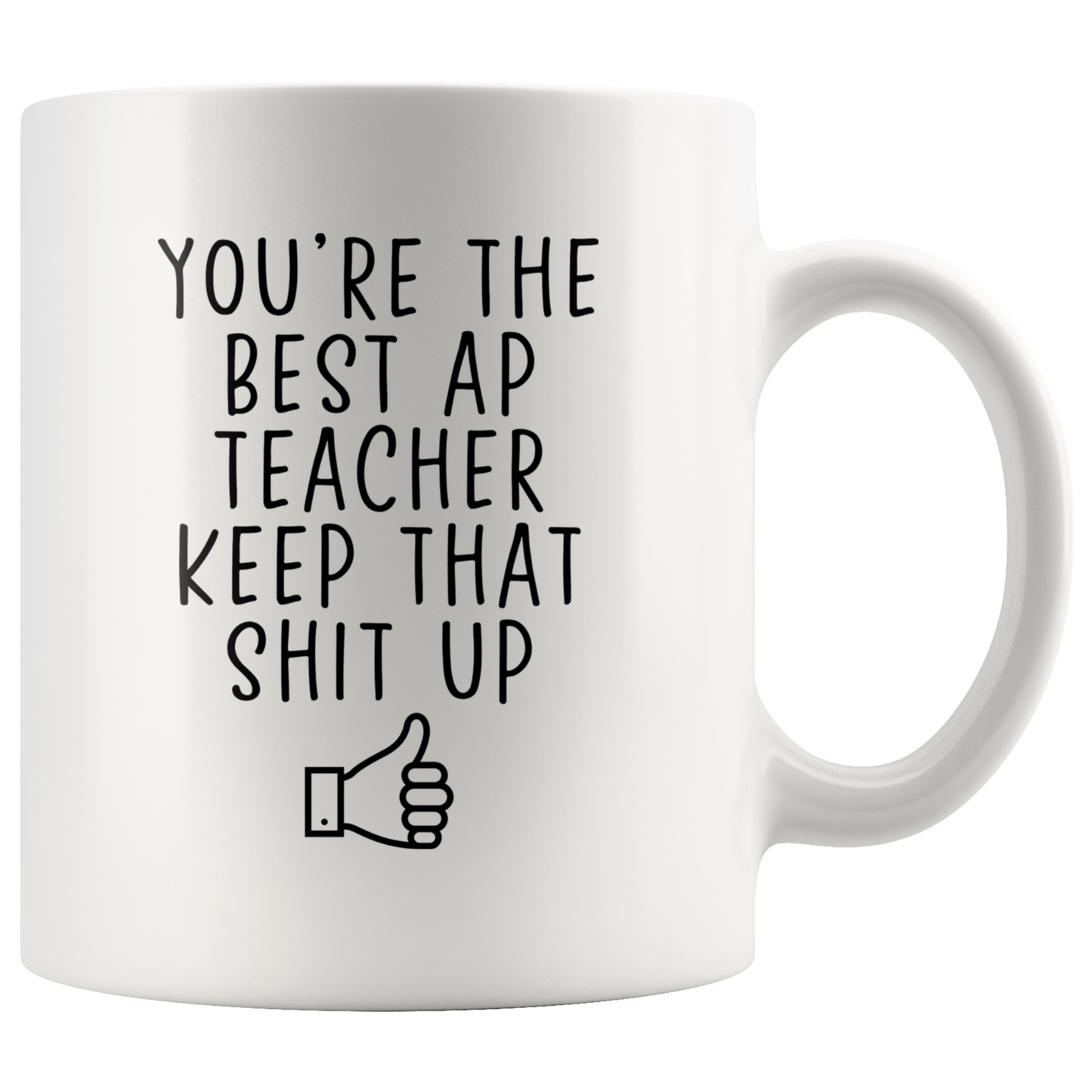 AP Teacher Gifts, Coffee Mug, Two Tone Accent Cup, Birthday Gift for Men and Women