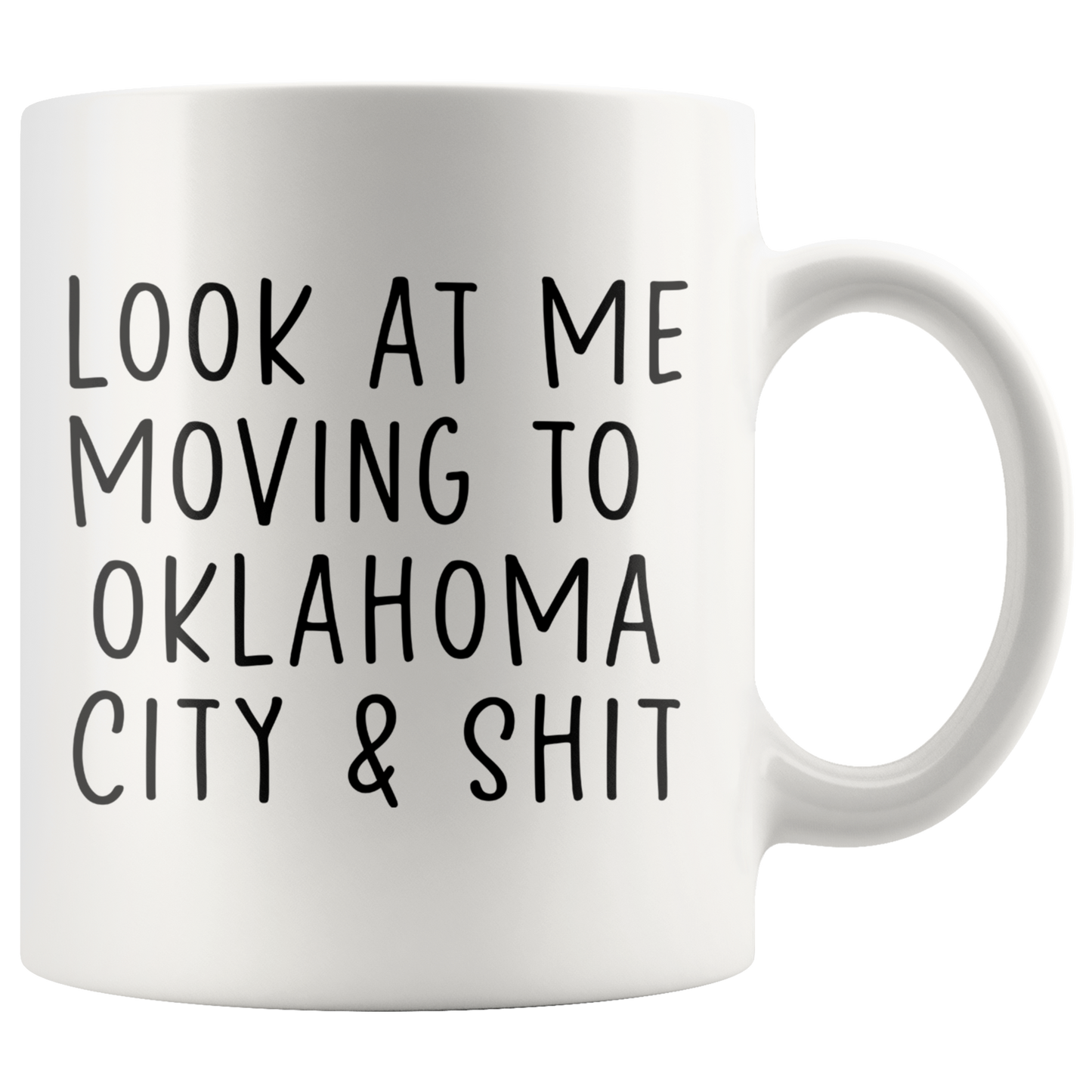 Moving to Oklahoma City Gifts, Coffee Mug, Two Tone Accent Cup, Birthday Gift for Men and Women