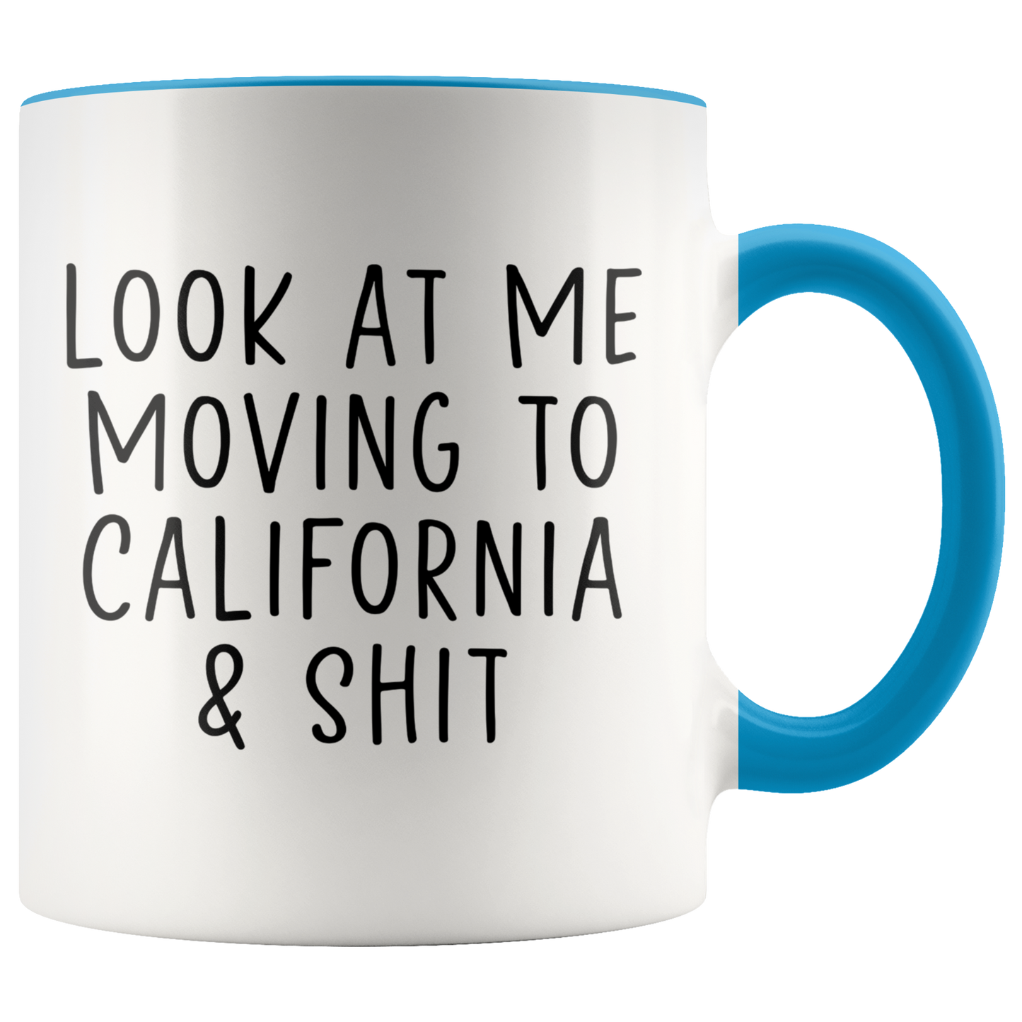 Moving to California Gifts, Coffee Mug, Two Tone Accent Cup, Birthday Gift for Men and Women