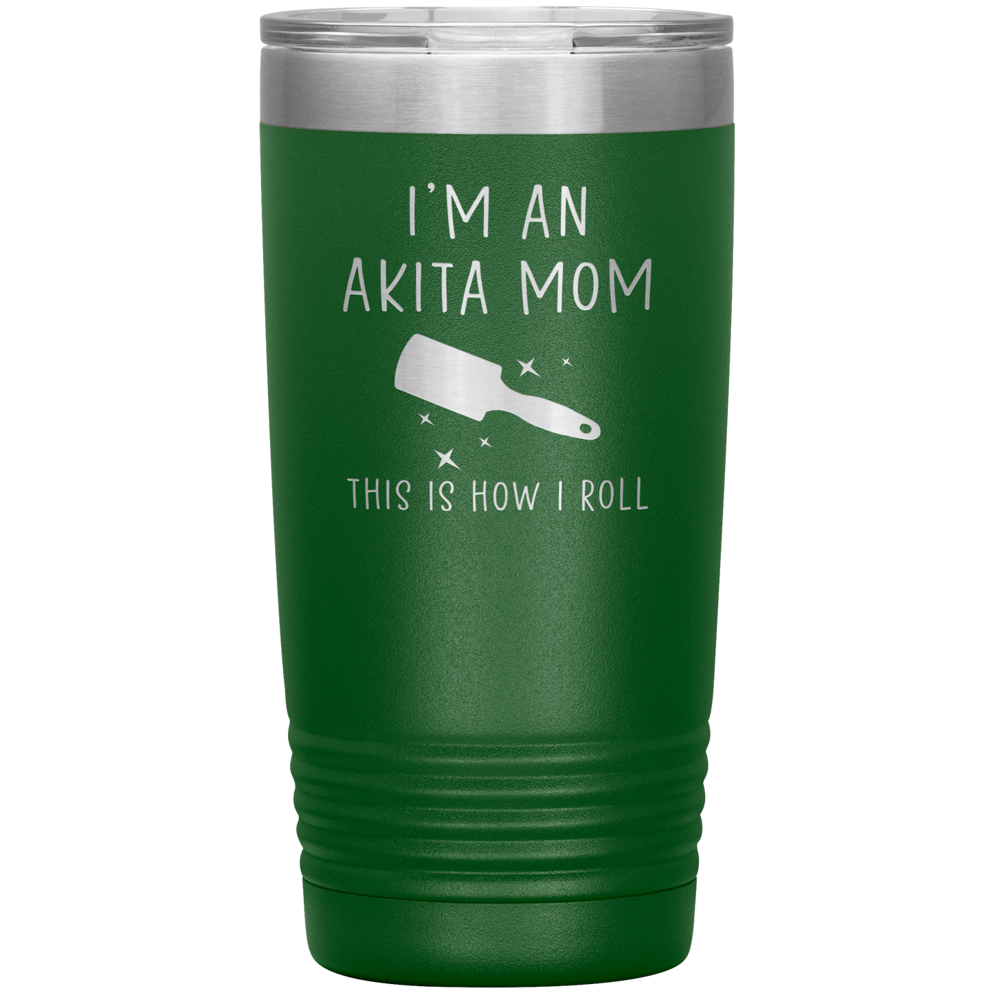 Akita Mom Tumbler, Funny Travel Coffee Mug, Birthday Gifts for Men and Women